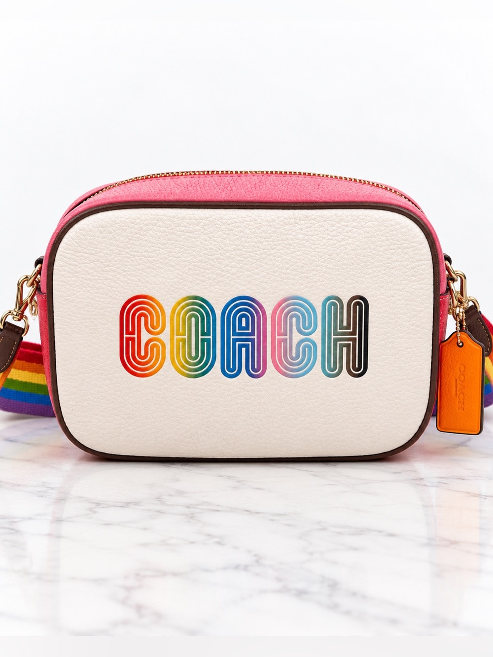 Coach Mini Jamie Rainbow Pride Camera Crossbody C9939 NWT